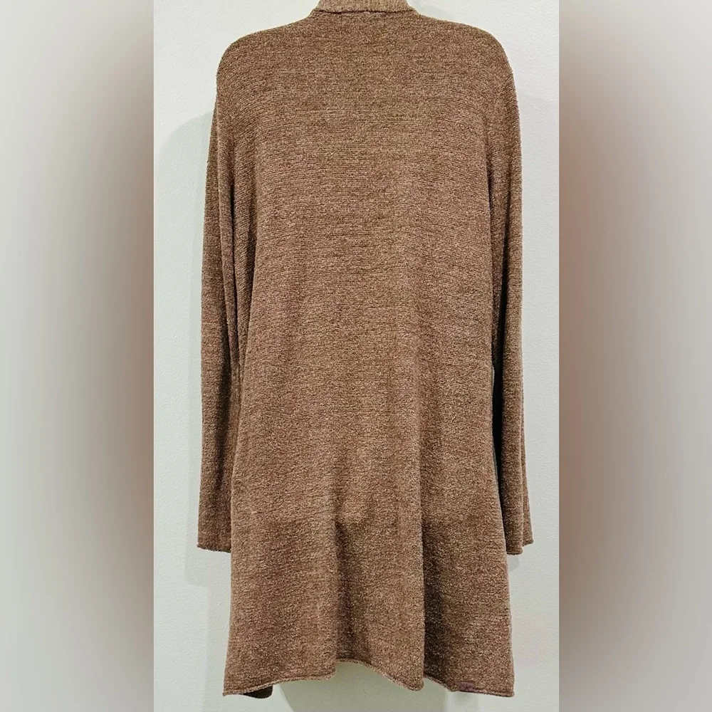 Barefoot Dreams CozyChic Lite  Brown Long Cardigan - Picture 9 of 13